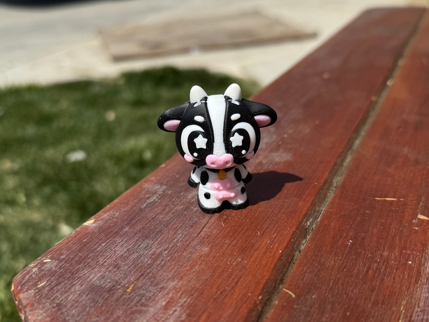 Starry Eyed Cow Keychain