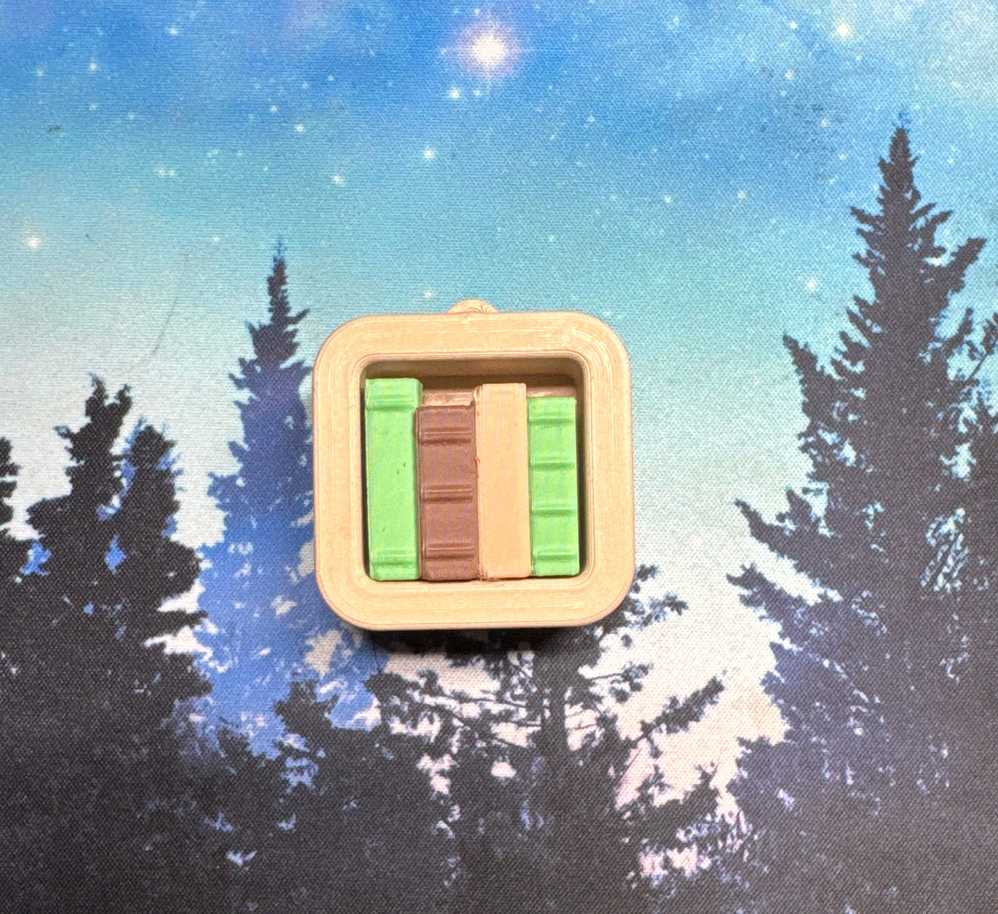 Bookshelf Clicker – Fidget Toy for Book Lovers (Classic Library, Cozy Reader, Dark Academia | Square or Circle Shelf)