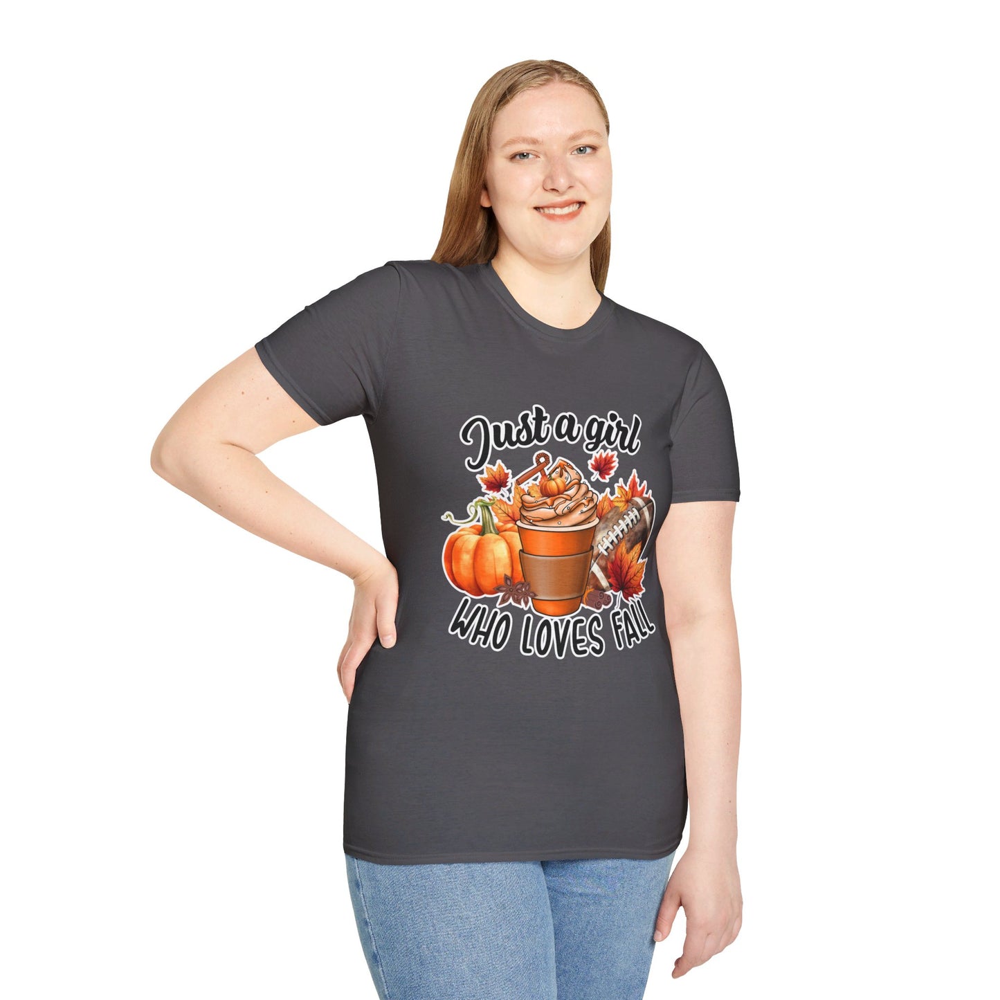 Girl Who Loves Fall & Football T-Shirt