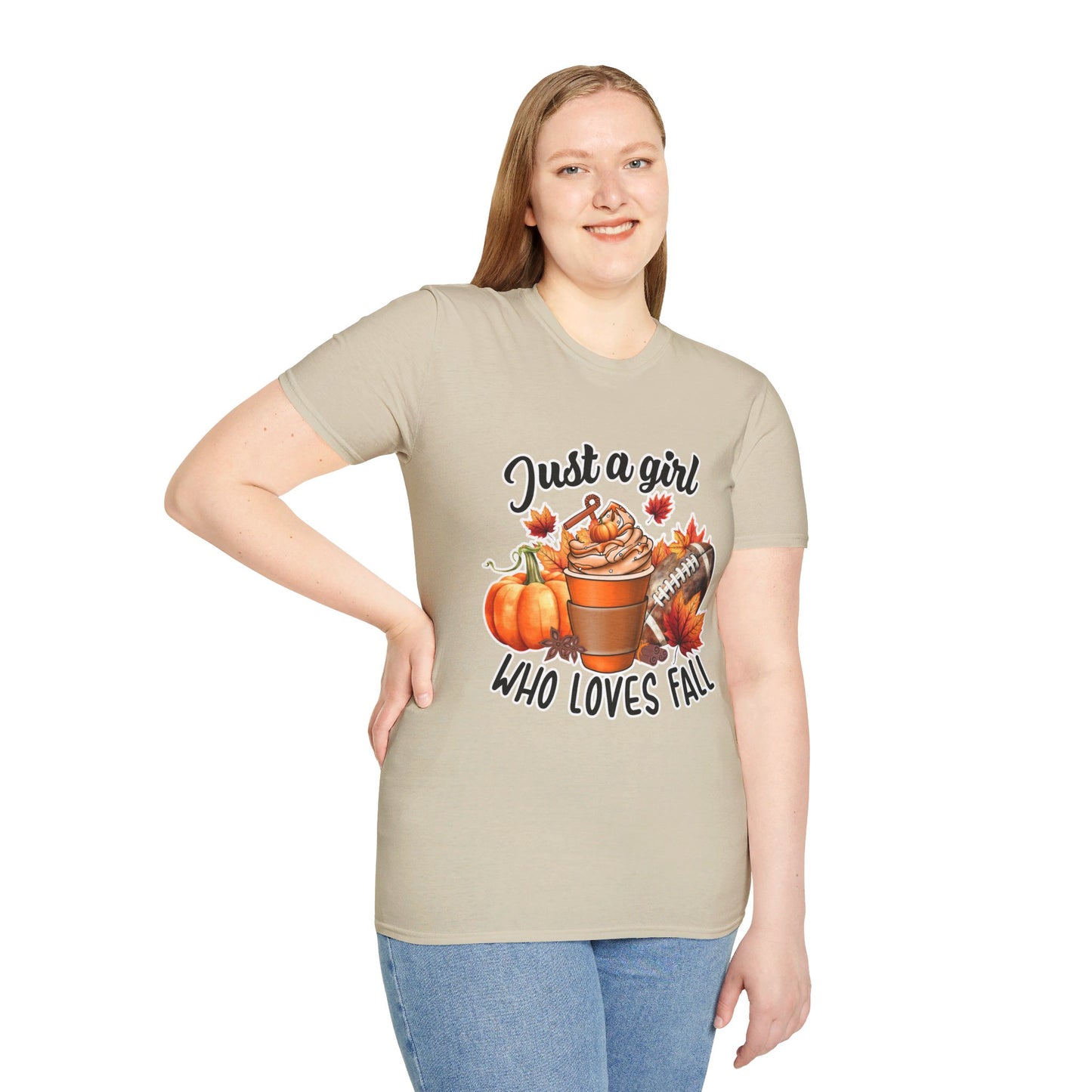 Girl Who Loves Fall & Football T-Shirt