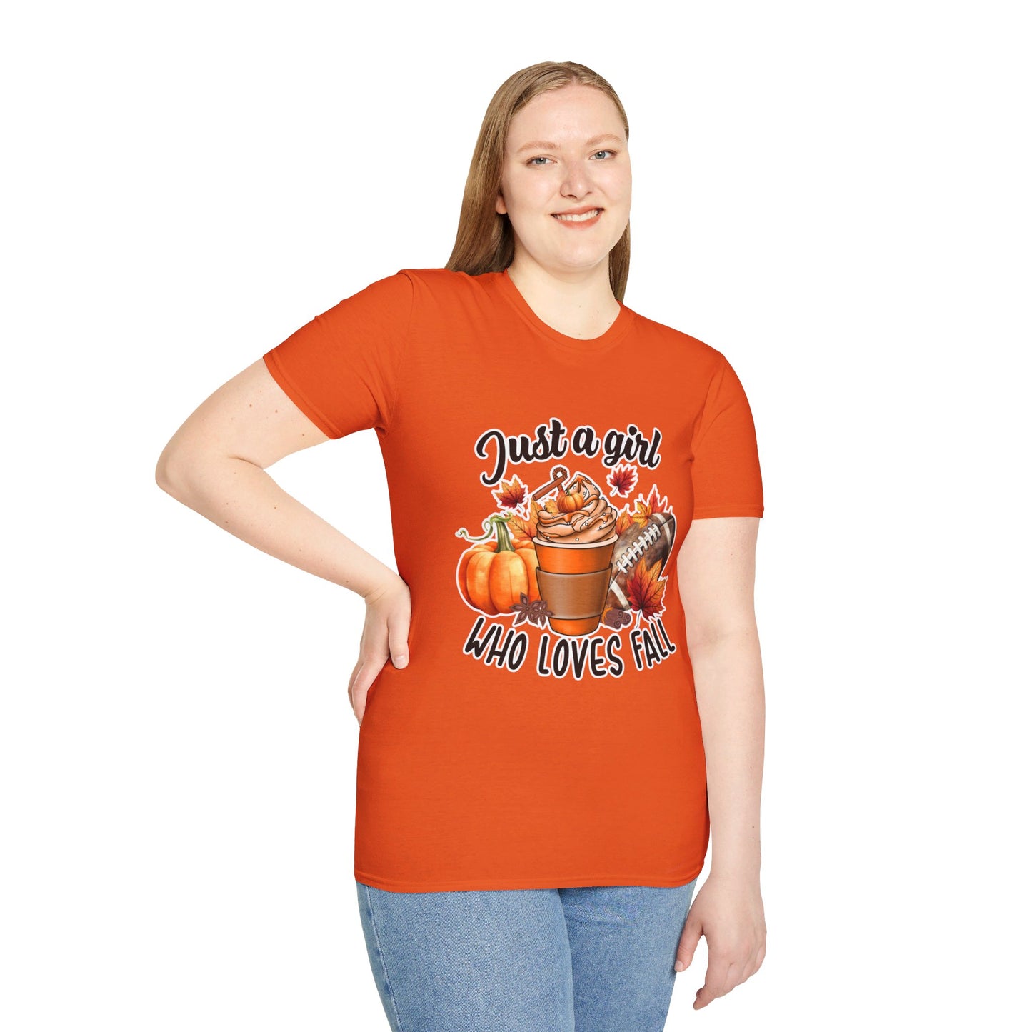 Girl Who Loves Fall & Football T-Shirt