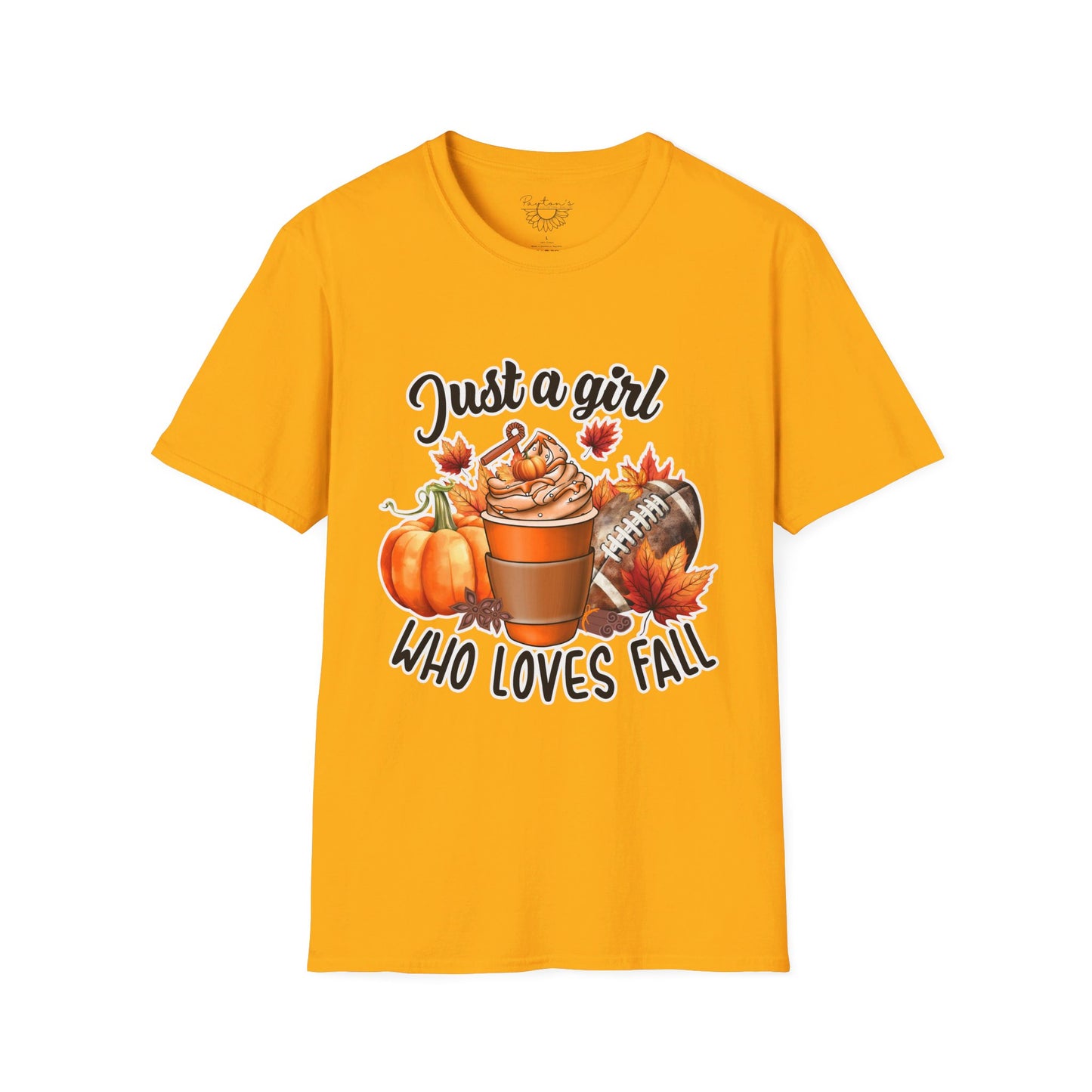 Girl Who Loves Fall & Football T-Shirt