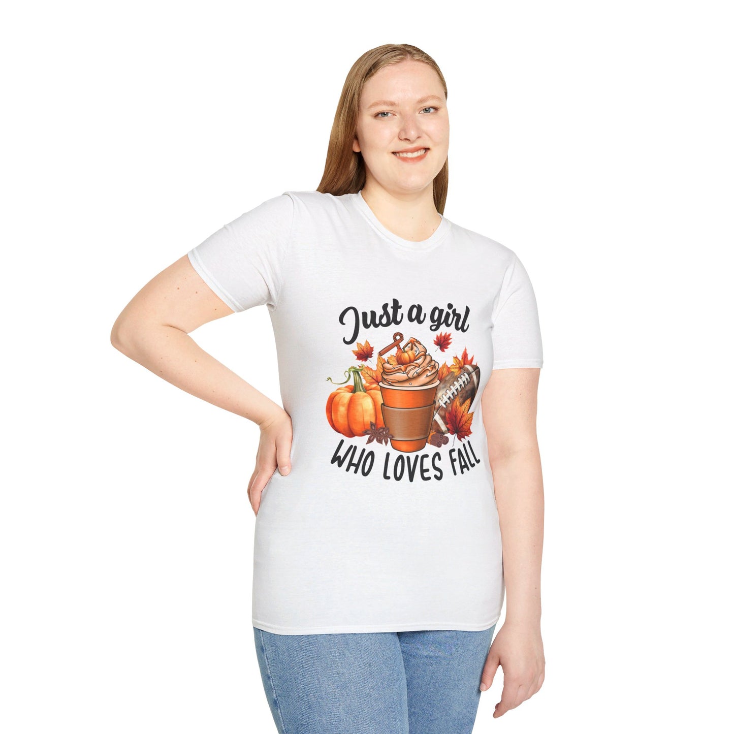 Girl Who Loves Fall & Football T-Shirt