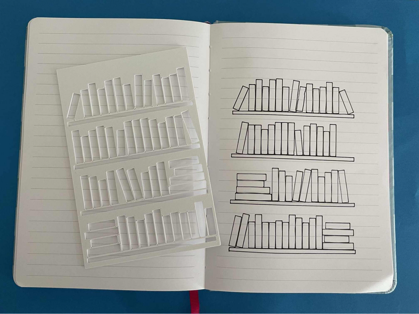 Book Tracker Stencils – Set of 2 for Reading Journals & Planners