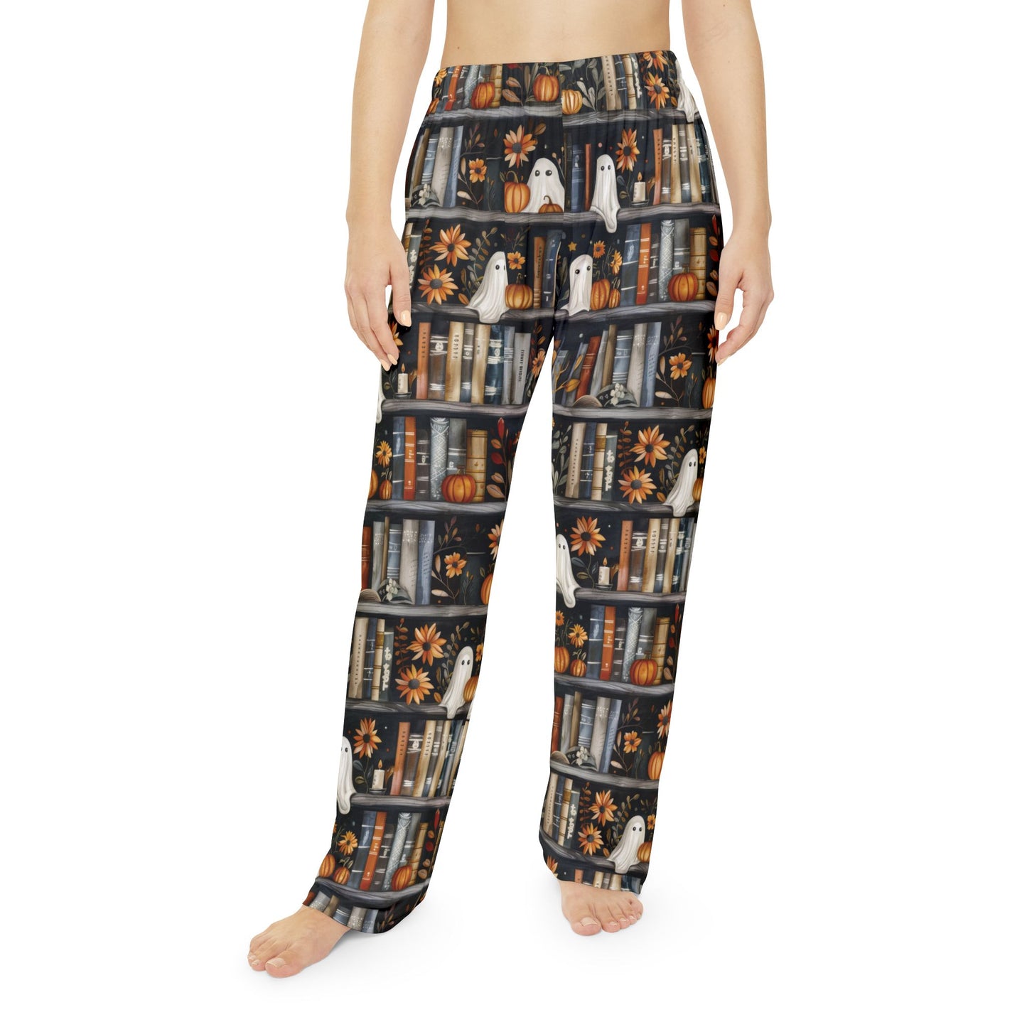 Ghostly Bookshelves - Women's Pajama Pants