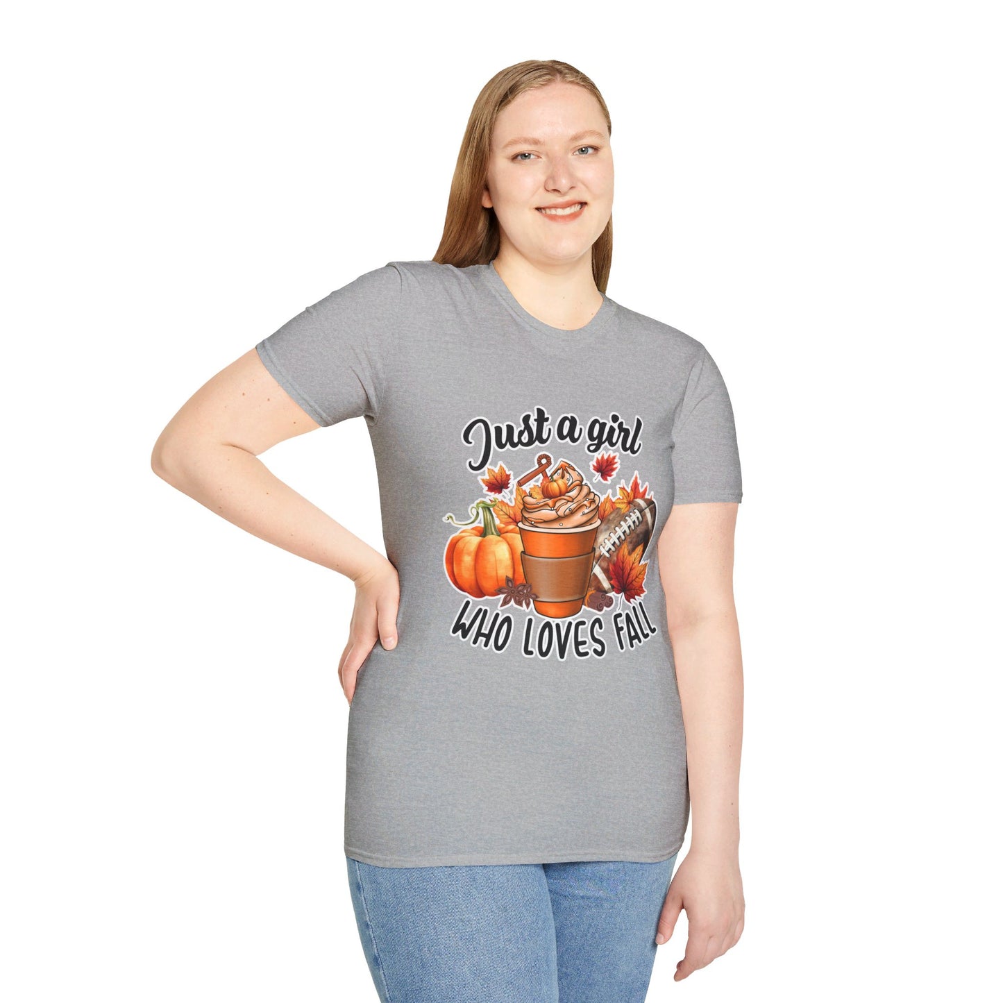 Girl Who Loves Fall & Football T-Shirt