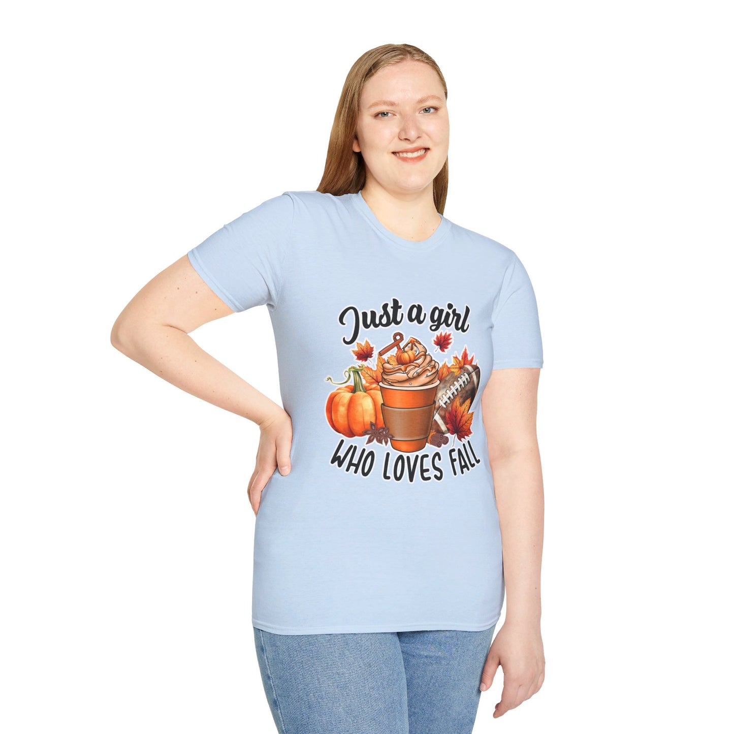 Girl Who Loves Fall & Football T-Shirt