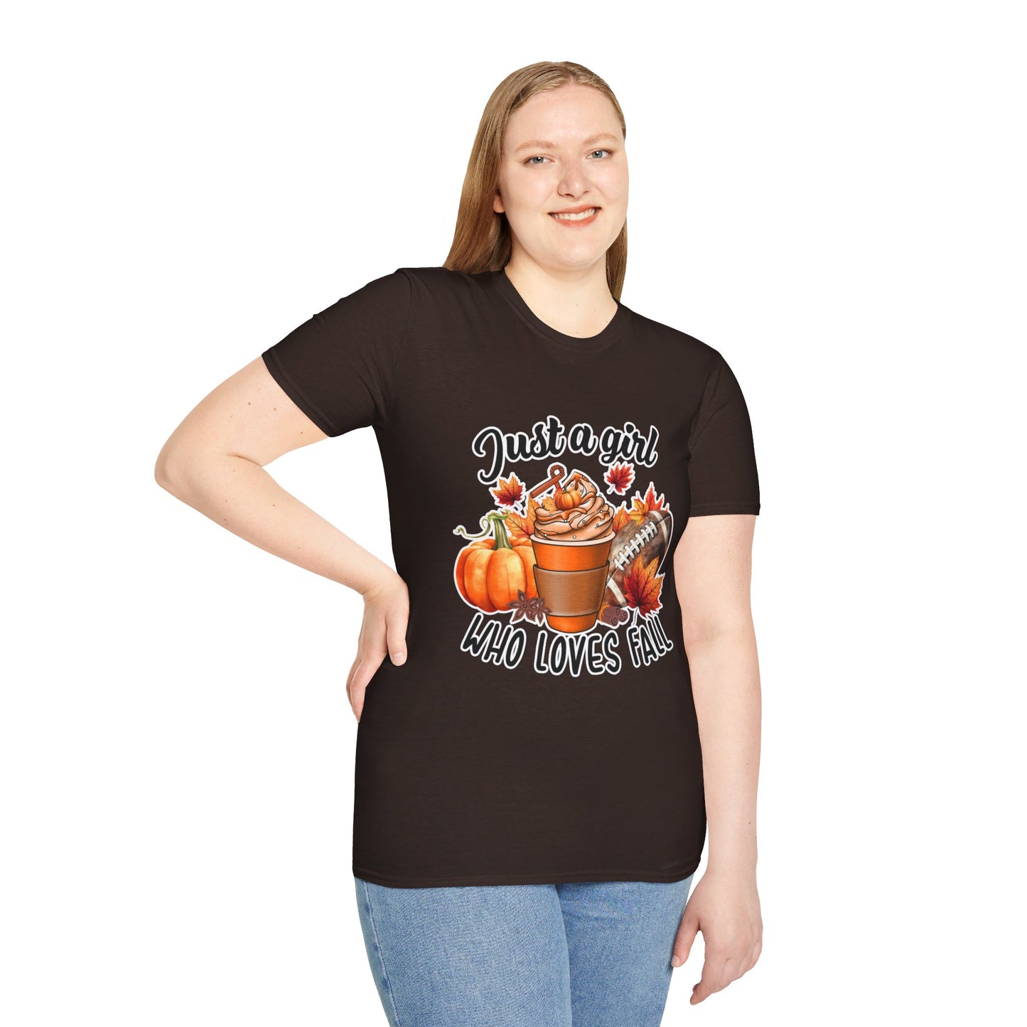 Girl Who Loves Fall & Football T-Shirt