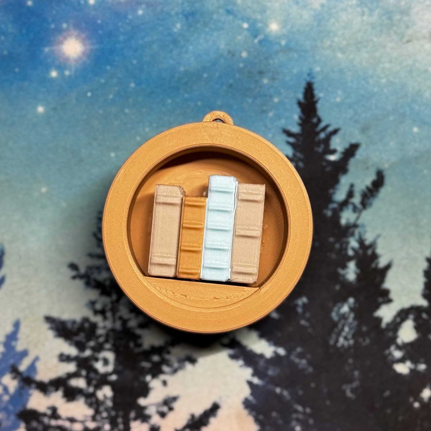 Bookshelf Clicker – Fidget Toy for Book Lovers (Classic Library, Cozy Reader, Dark Academia | Square or Circle Shelf)