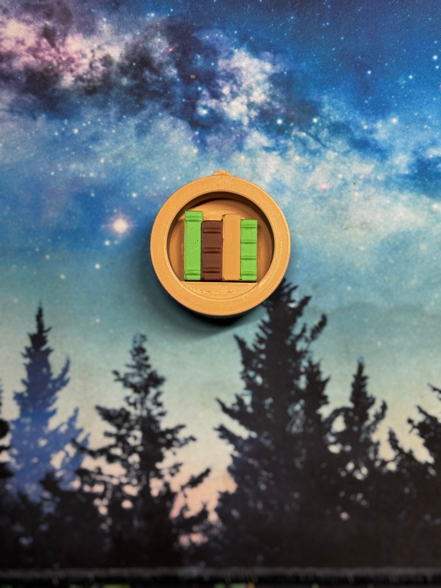 Bookshelf Clicker – Fidget Toy for Book Lovers (Classic Library, Cozy Reader, Dark Academia | Square or Circle Shelf)