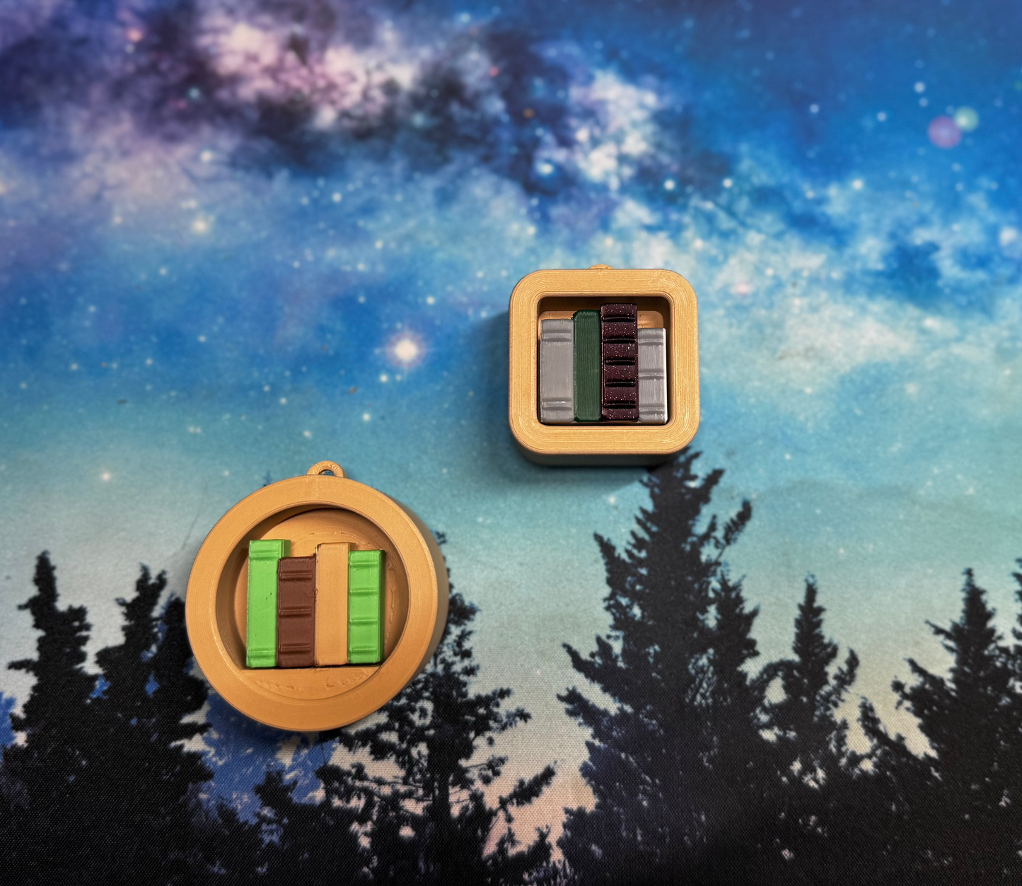 Bookshelf Clicker – Fidget Toy for Book Lovers (Classic Library, Cozy Reader, Dark Academia | Square or Circle Shelf)