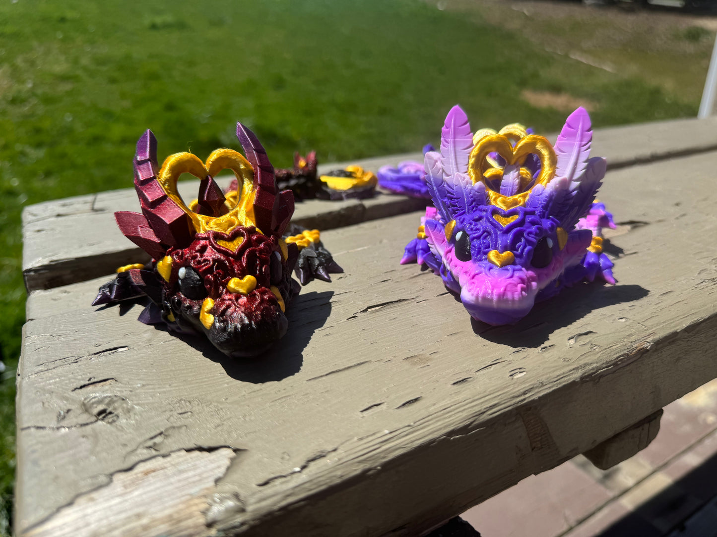 Baby Light Heart and Dark Heart Dragons